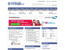 Tablet Screenshot of entertainment.startpage.co.uk